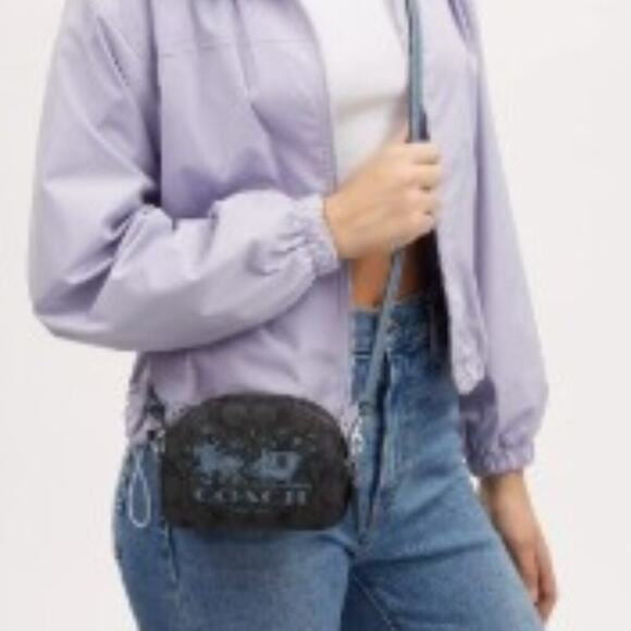 Coach Horse and Sleigh Mini Blue Serena Crossbody - Picture 1 of 11